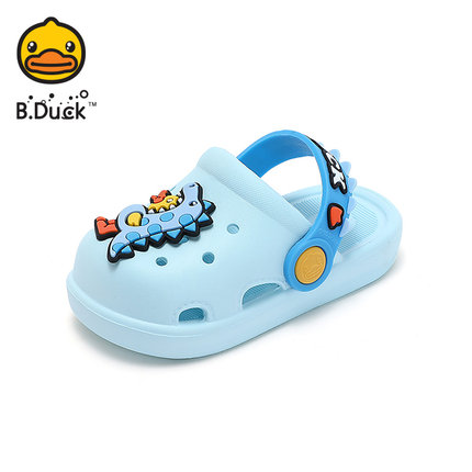 B.Duck小黄鸭宝宝洞洞鞋男宝夏季轻便幼儿园室内防滑软底女宝拖鞋