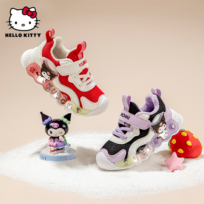 HelloKitty宝宝鞋子女童红色加绒童鞋冬款过年库洛米亮灯学步鞋子,童鞋/婴儿鞋/亲子鞋,学步鞋,淘宝优惠券,粉丝福利购,淘宝优惠卷