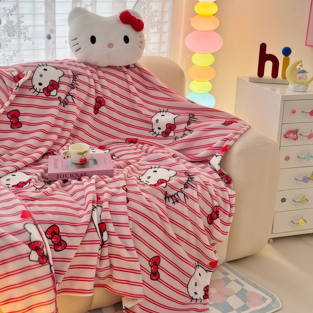 hellokitty可爱牛奶绒毛毯