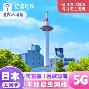 日本5G电话卡softbank【原生资源】手机上网卡旅游sim流量卡大阪