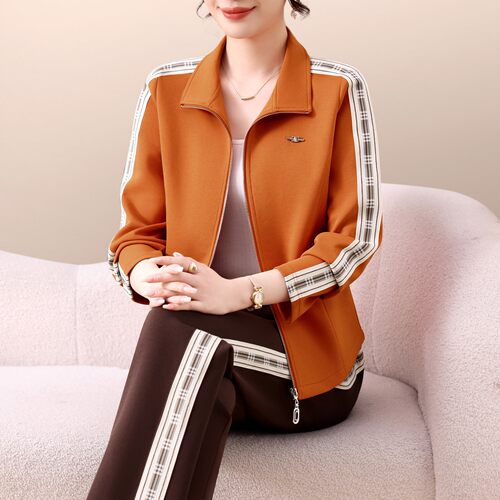 官方迈耐克斯运动服套装女春秋季2026新款宽松显瘦洋派妈妈三件套
