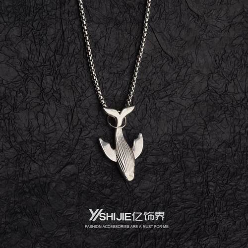 鲸鱼项链百搭设计个性吊坠