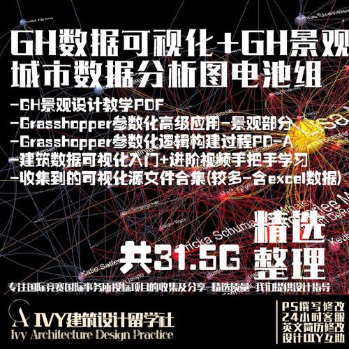 93.Grasshopper数据可视化分析GH建筑景观规划参数化高阶分析图