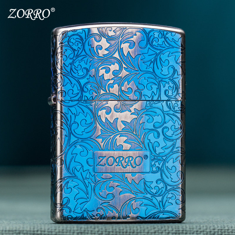 zorro佐罗旗舰店煤油打火机创意精雕熏蓝防风个性节日礼物送男友,ZIPPO/瑞士军刀/眼镜,煤油打火机,淘宝优惠券,粉丝福利购,淘宝优惠卷