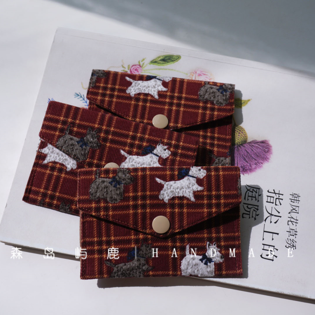 森岛屿鹿翻盖卡包便捷新品包邮