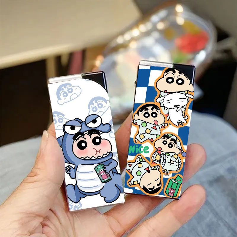 蜡笔小新防风打火机创意个性蓝焰直冲高颜值可爱卡通家用便携小巧