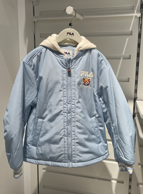 斐乐FILA童装儿童夹克外套26春季新款男童休闲连帽棉服K62B611901