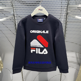 斐乐童装正品2025冬季新款男大童加绒舒适运动套头卫衣K62B541206