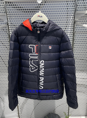 斐乐童装正品25冬季新款男大童轻量保暖百搭连帽羽绒服K62B541989