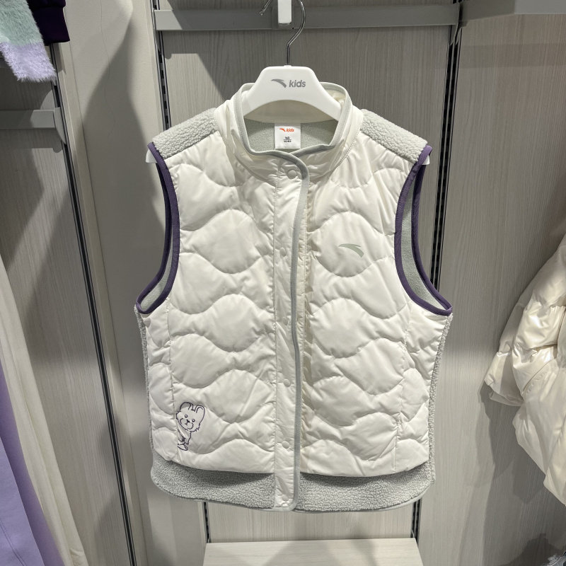 安踏儿童上衣2025冬季新款女大童拼接立领百搭羽绒马甲 362546912,童装/婴儿装/亲子装,羽绒马甲,淘宝优惠券,粉丝福利购,淘宝优惠卷