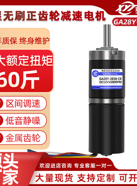 GA28Y-2838直流无刷减速电机28mm调速行星齿轮电动机小马达12V24V