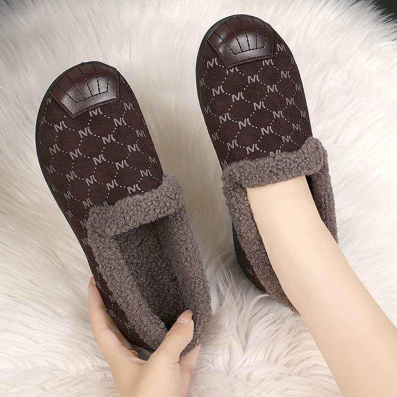 2024冬季新款豆豆鞋女加绒加厚毛毛鞋保暖一脚蹬妈妈鞋老北京布鞋,女鞋,棉鞋,淘宝优惠券,粉丝福利购,淘宝优惠卷