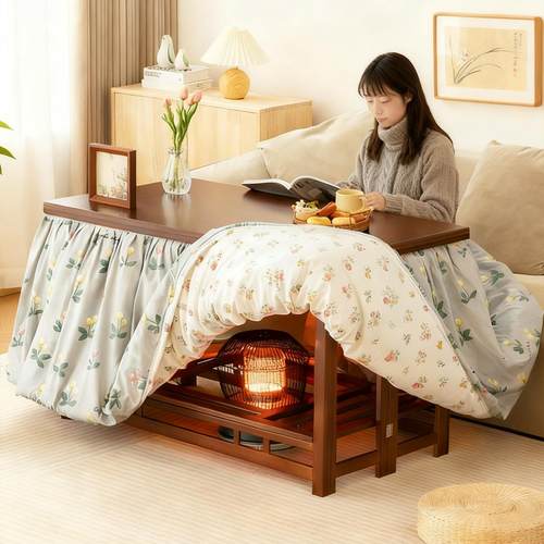 实木烤火桌子家用多功能