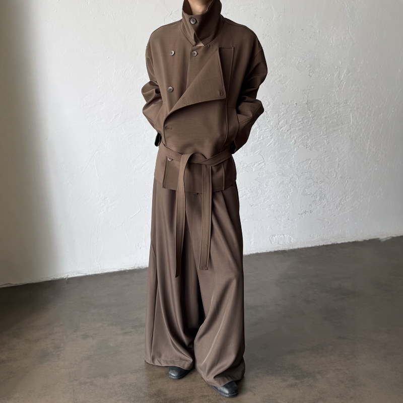 PCGO设计感山本风短款翻领夹克