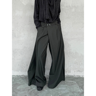 男女长裤 14GSL小众设计感复古山本风纯色阔腿垂感高腰西裤 PCGO