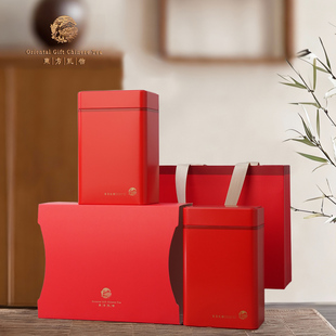 新款茶叶罐铁盒半斤一斤装红茶绿茶白茶通用方形包装礼盒空储存罐