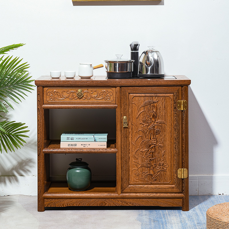 鸡翅木红木鸡翅木茶水柜烧水柜