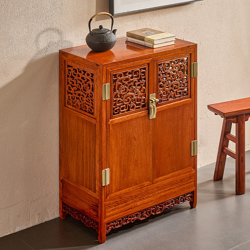缅甸花梨木餐边柜中式方角柜大果紫檀红木透雕螭龙储物收纳玄关柜,住宅家具,红木餐边柜,淘宝优惠券,粉丝福利购,淘宝优惠卷