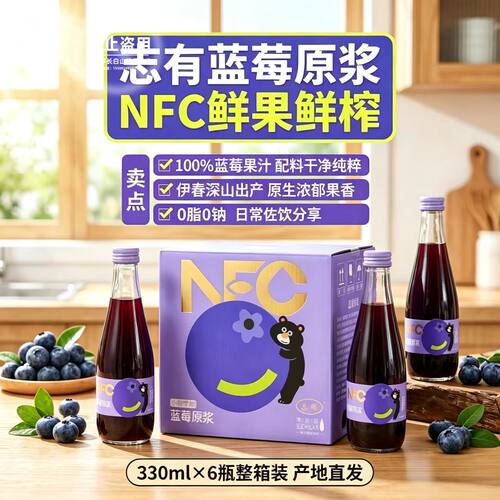 志有蓝莓原浆NFC鲜果鲜榨礼盒