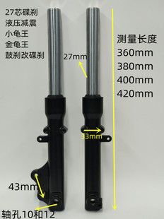电动车配件前叉液压前减震避震器迅鹰小龟王金龟王尚领鬼火油压