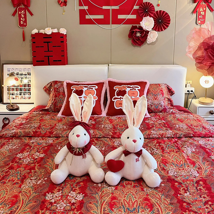 压床娃娃一对结婚新款高档新婚礼物喜娃公仔抱枕玩偶婚房布置装饰