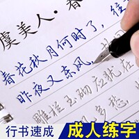 字帖成人行楷书成年手写练字神器速成凹槽21天练字帖女生字体漂亮大学生男霸气钢笔硬笔书法初中高中初学者入门练习写字连笔练字本