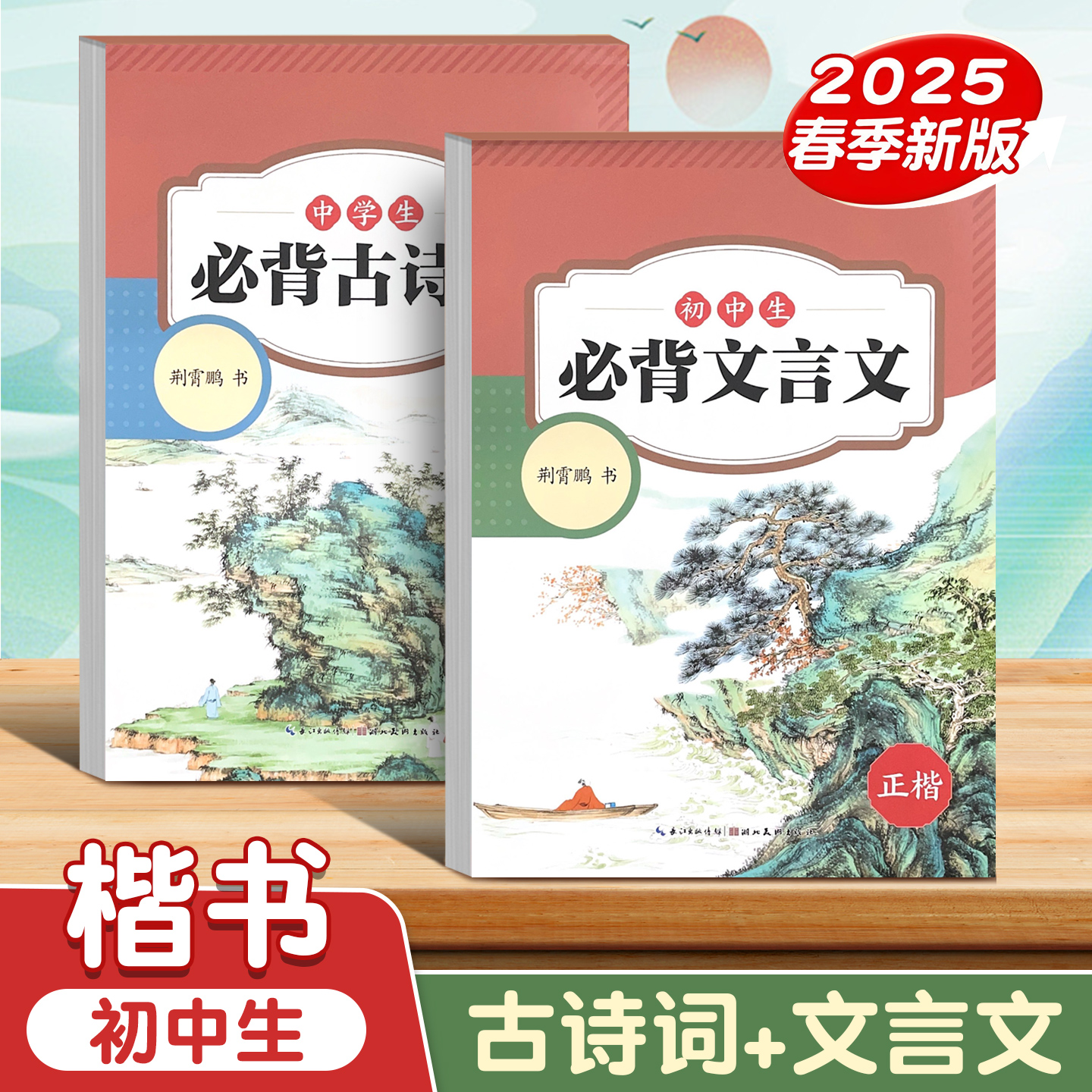 2025秋季新版初中生必背古诗词和文言文字帖初一七年级上册下册小升初练字帖楷书正楷人教版同步荆霄鹏书中学生专用初学者每日一练