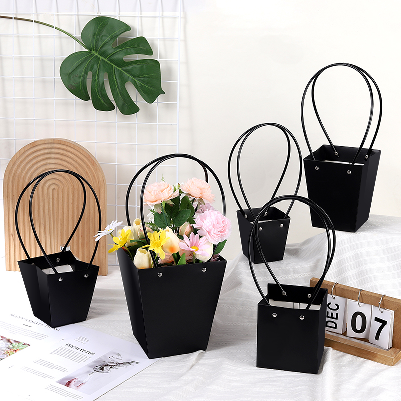 防水插花手提袋黑色盆栽多肉拎袋花艺包装盒牛皮纸梯形方形粉色袋,鲜花速递/花卉仿真/绿植园艺,花艺包装盒,淘宝优惠券,粉丝福利购,淘宝优惠卷