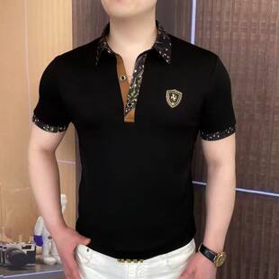 T恤男士 新款 香港专柜欧货短袖 夏季 潮流轻奢高级感半袖 透气POLO衫