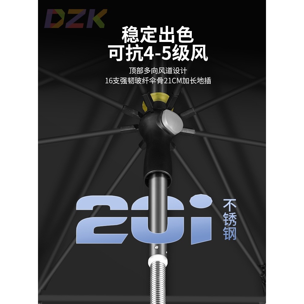 2025新款钓鱼伞大钓伞防晒专业加厚万向黑胶户外高端新型拐杖钓n1