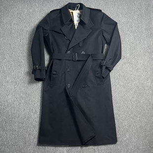 嘎巴甸全棉牛角扣 过膝2026春秋新款 自制柜版 肯辛顿战壕风衣男长款