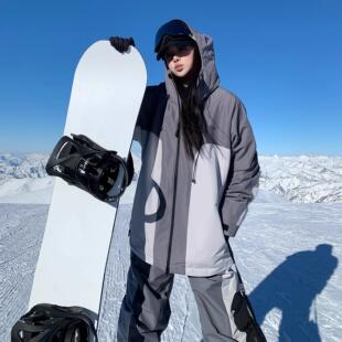 2425TSI映漾灰色系双拼色滑雪服套装男女同款户外穿搭新款