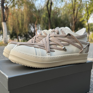 2025ss 潮鞋 RO FABLED低帮鞋男鞋真皮白色五芒星单鞋交叉绑带鞋