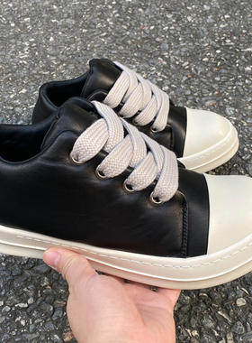 2023ss秋欧美潮款RO FABLED低帮鞋面包鞋真皮男鞋厚底黑白板鞋