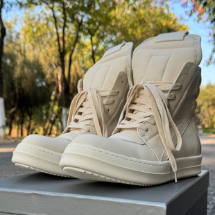 欧美潮鞋RO FABLED 倒三角真皮高帮鞋厚底工装鞋休闲板鞋女伊文高