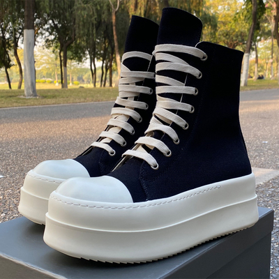ROFABLED帆布鞋高帮鞋男鞋厚底