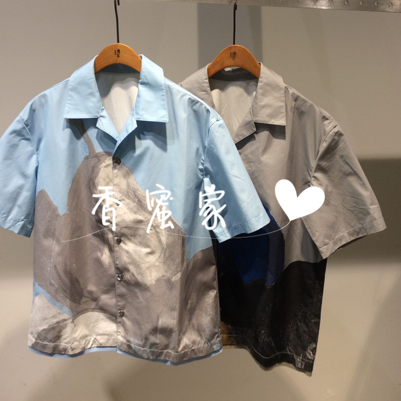 【断码清】速写男装2024年夏专柜正品短袖衬衫衣9O4213770-1195