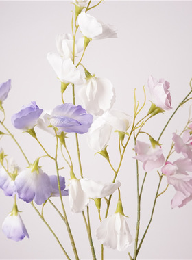 高品质手感保湿豌豆花仿真花假花绢花装饰花摆设客厅餐桌插花摆件