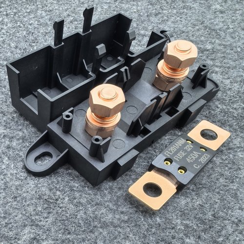 汽车房车改装保险丝盒货车加装逆变器驻车空调用大功率保险片铜座