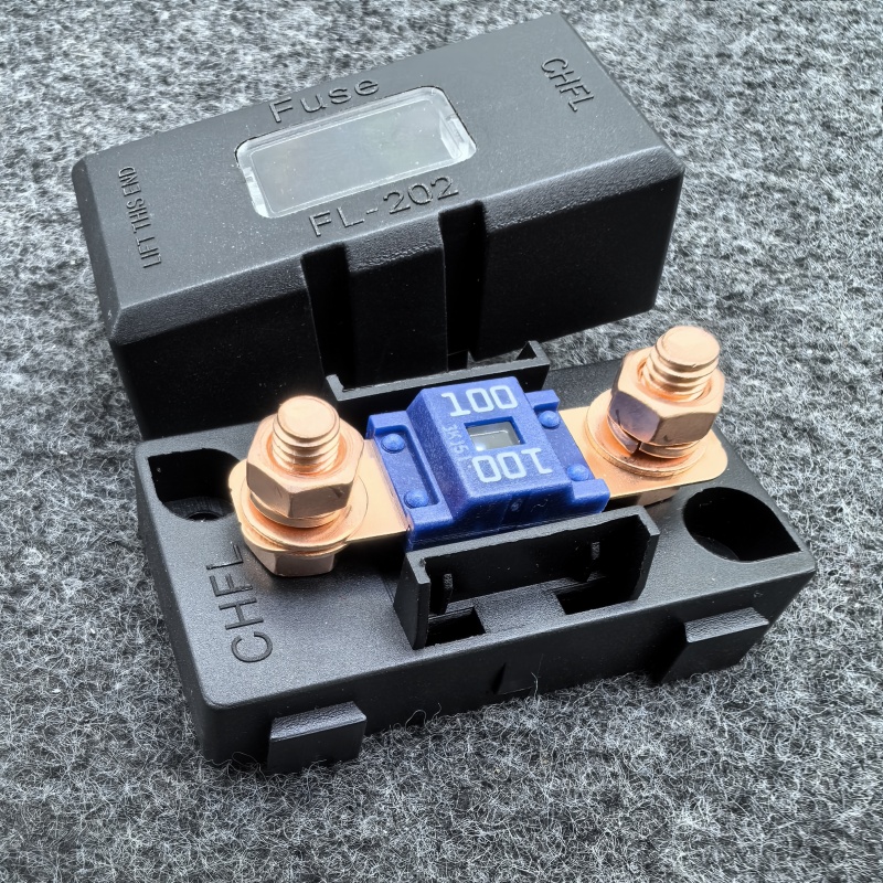 货车驻车空调加装保险丝盒房车逆变器改装接线保险片插座60安100a