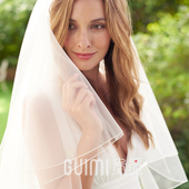 锁边新娘头纱长款 简约结婚复古超仙头饰婚纱头纱 拍照道具森系韩式