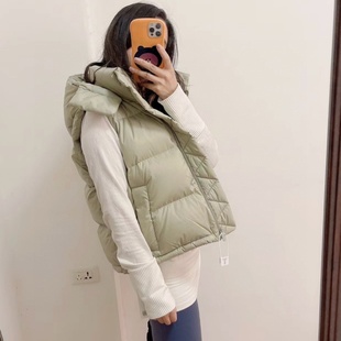 新款lulu露露同款女士泡芙马甲四格五格羽绒服 羽绒背心外套