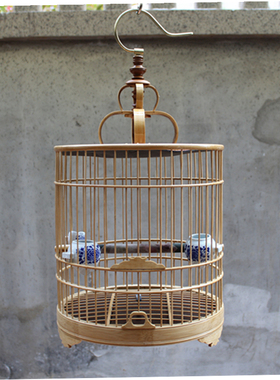 鸟笼竹精品画眉鸟笼八哥鸟笼鹩哥鸟笼竹鸟笼子大号鸟笼竹制鸟笼包