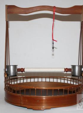 画眉八哥鹩哥鹦鹉鸟架原色紫竹大欧精品抛光鸟笼靛颏蜡嘴鸟架亮架