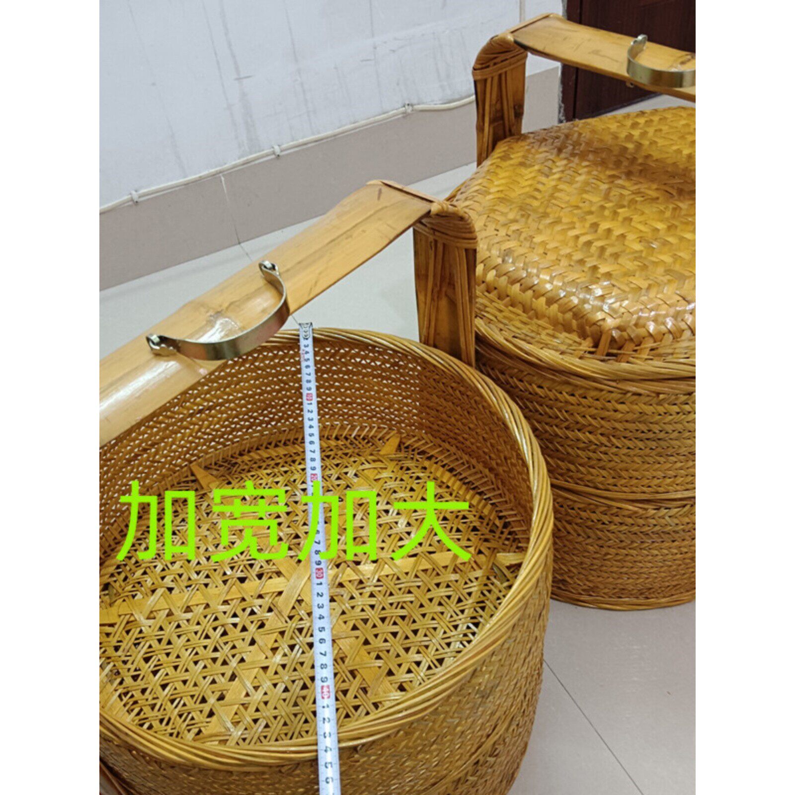 无品牌/无注册商标内宽43CM 加大加宽两层拜拜篮子单层可放三个大
