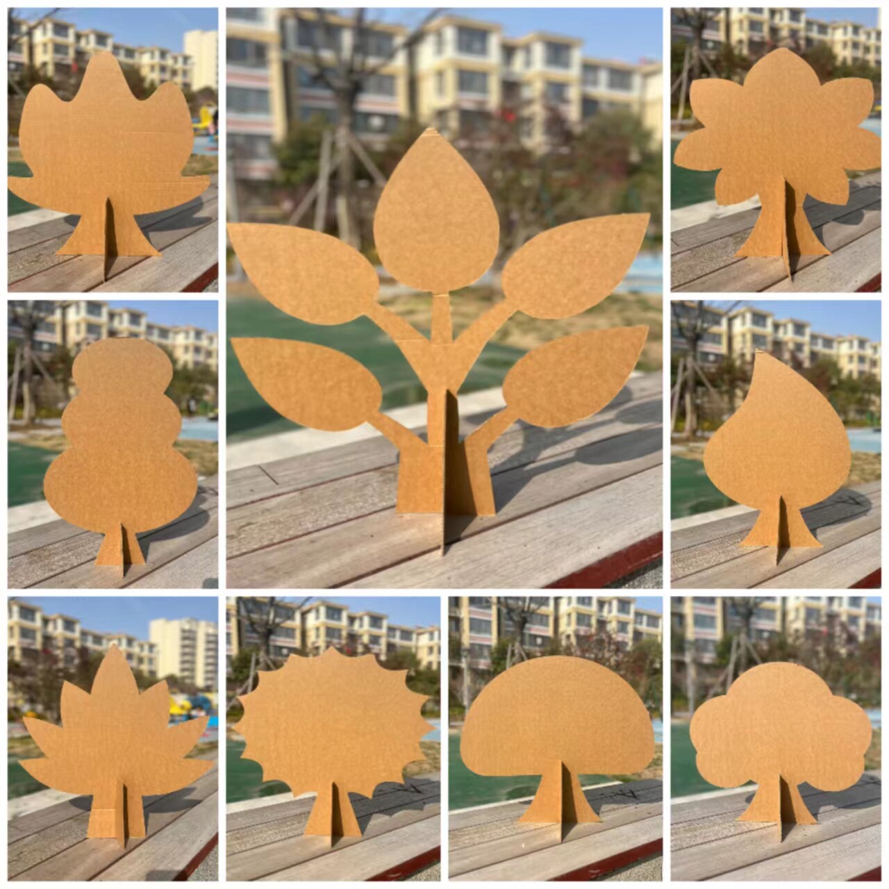 儿童舞台道具制作模型话剧表演纸板涂色背景定制环创区角材料大树