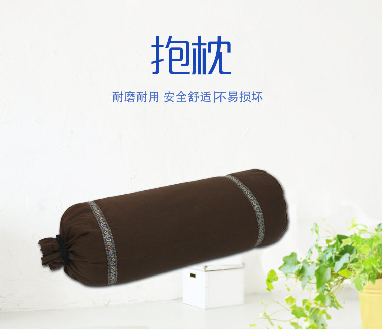 艾扬格瑜伽抱枕 孕妇瑜珈枕头阴瑜伽 荞麦圆形抱枕头瑜伽辅助工具