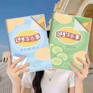 薯片创意胶套本男生a5笔记本加厚练习本小学生专用日记本定制封面