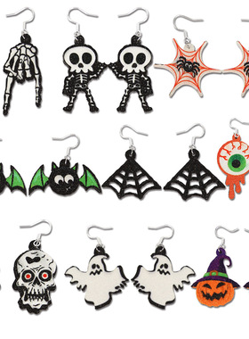 HalloweenSpiderBatEarrings