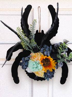 HalloweenWoodWreath万圣节木牌